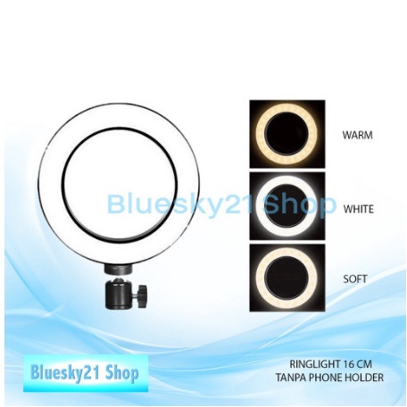 Ring Light 16Cm Ringlight Lightning Led Berkualitas / Lampu Selfie - Sedia Ring Light Tripod Mini Be
