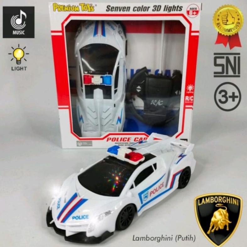 PROMO MAINAN ANAK LAKILAKI MOBIL REMOTE CONTROL POLISI SUARA SIRINE MOBIL RC POLISI SIRINE