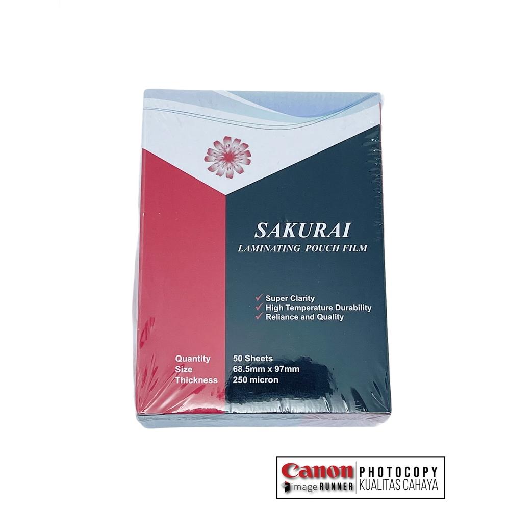 

PLASTIK LAMINATING KTP 250 MICRON SAKURAI BERKUALITAS EKONOMIS 68.5X97