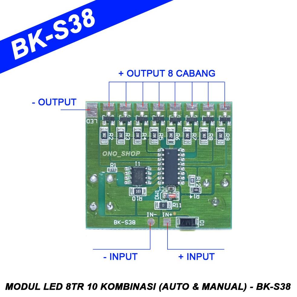 MODUL LED 8TR 10 KOMBINASI (AUTO & MANUAL) - BK-S38
