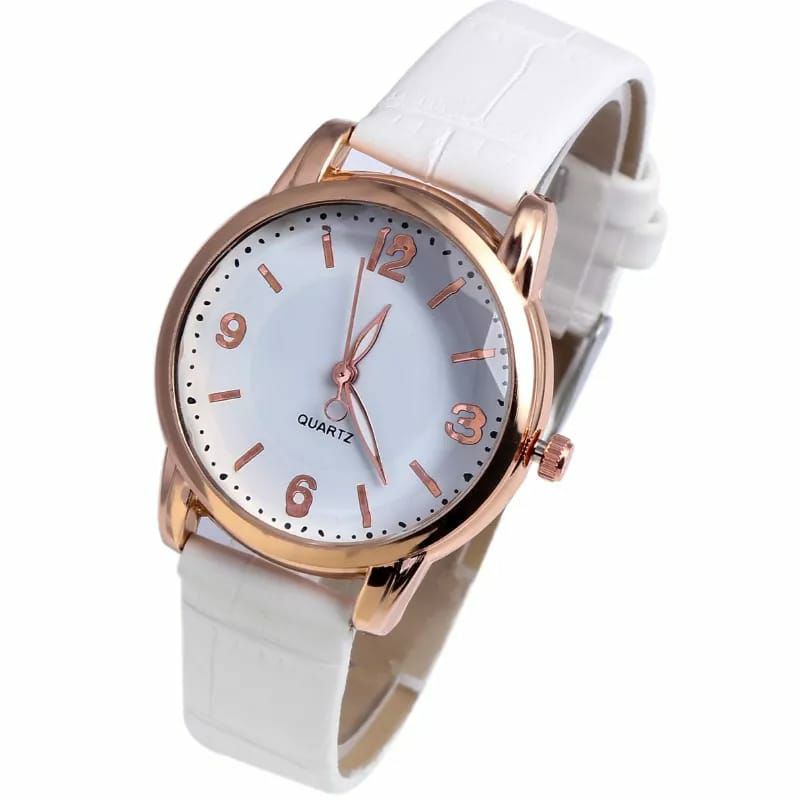 Jam Tangan Wanita Leather Kasual Formal Stylish Women Korean Style