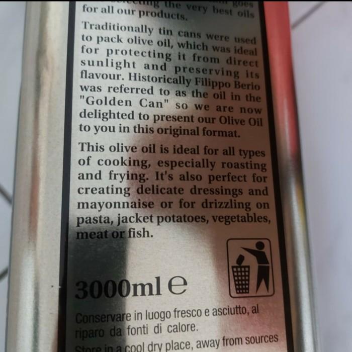 

olive oil / filippo berio / berio / minyak zaitun 3 liter Kualitas Terbaik