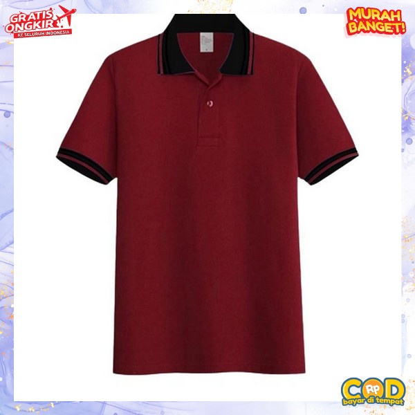 T-Shirt Size M L Xl Termurah Atasan Pria Casual Kaus Polo Santai Kaos Polo Shirt Pris Kaps Peria Ker