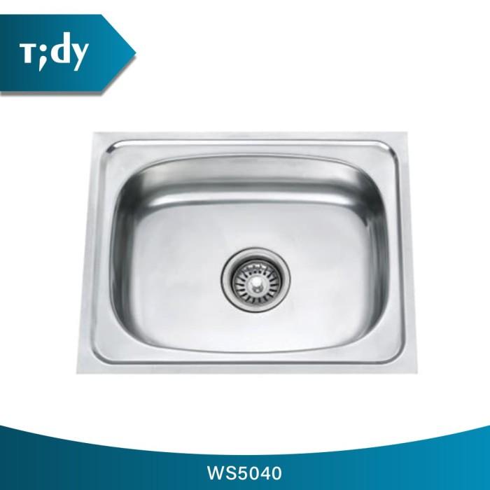 Terlaris Tidy Ws5040 S.Steel Sink+Accs (Wastafel Dapur)