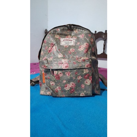 Genova Ransel Wanita_PVC Waterproof_Motif Bunga