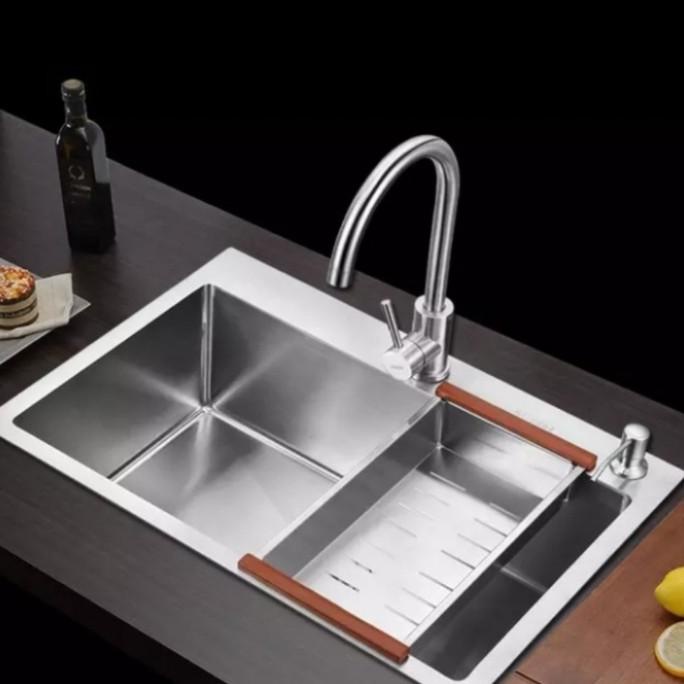 *:*:*:*:*] paket kitchen sink 1 lubang besar 75 x 45 /kitchen sink 7545 SUS 304