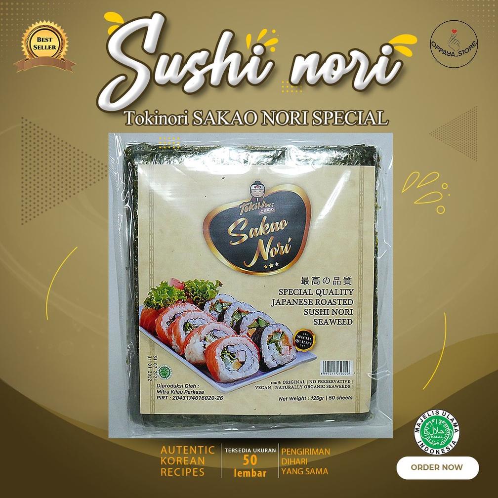 

Special Sakao Nori Sushi Nori Seaweed 125 Gram Kimbab Roasted Seaweed Best Seller