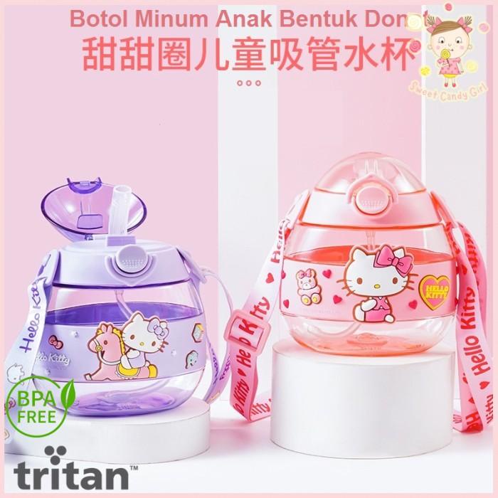 BOTOL MINUM SEDOTAN ANAK TRITAN BENTUK DONAT KARAKTER HELLO KITTY LUCU