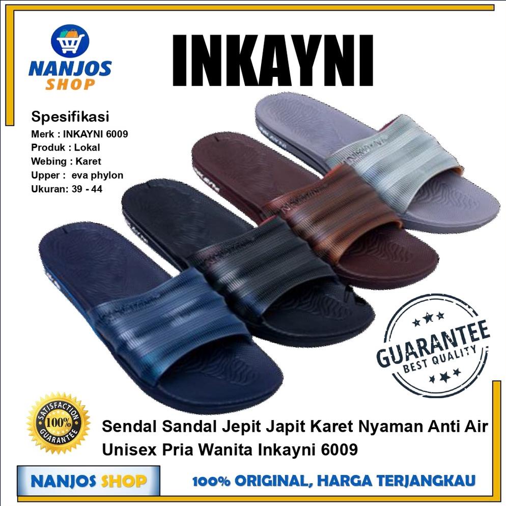 New Sendal Sandal Jepit Japit Karet Nyaman Anti Air Unisex Pria Wanita Inkayni 6009