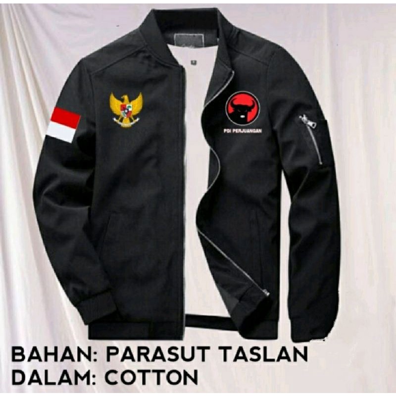 BOMBER JAKET / BOMBER PDI PERJUANGAN / JAKET PDI PERJUANGAN / PARTAI PDI P / PDI PERJUANGAN / JAKET 