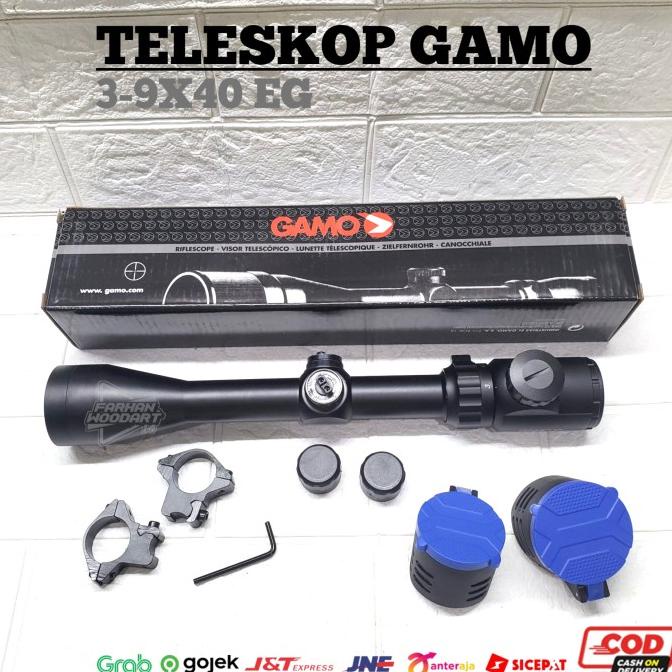 TELESKOP GAMO 3-9X40 EG TANPASUNHIDE TELE GAMO 3-9X40 RGB LENSA JERNIH