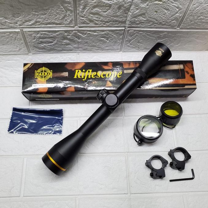 TELESKOP HAKKO 4X40 ORIGINAL HAKKO RING GOLD TAHAN GETAR ORIGINAL COD