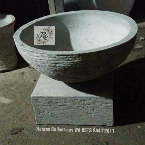 Pot Batu Taman Teratai Air Mancur Kolam Ikan Plus Yangga Kotak 50