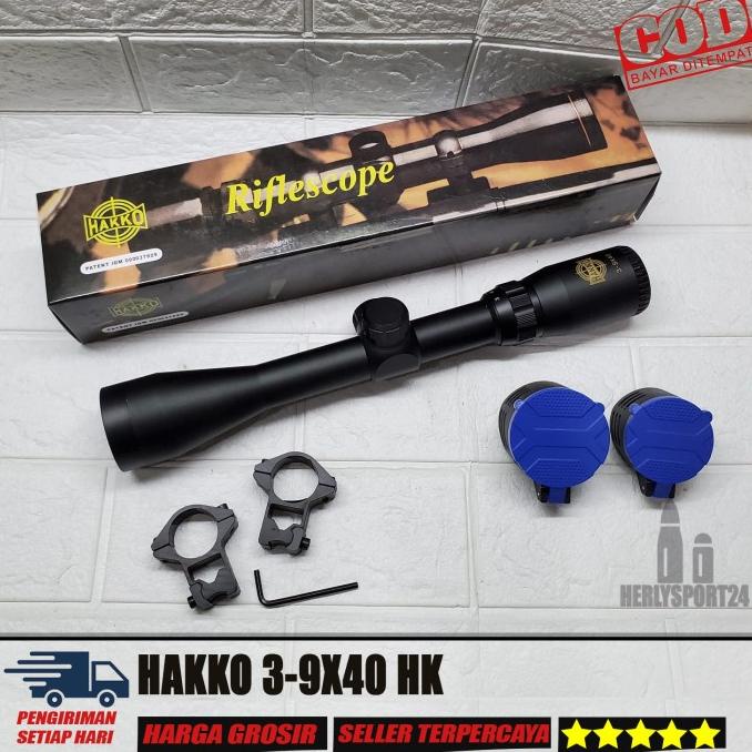 TELESCOPE HAKKO 3-9X40 RETIKEL HK HAKO 3-9X40 HK TAHAN GETAR FLIP FLOP