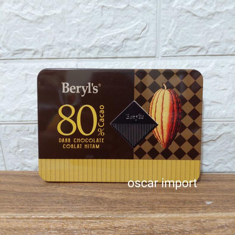 

Beryl's 80% Cacao 108g KALENG Dark Chocolate Coklat Hitam Import Malaysia Cokelat kemasan Best Seller