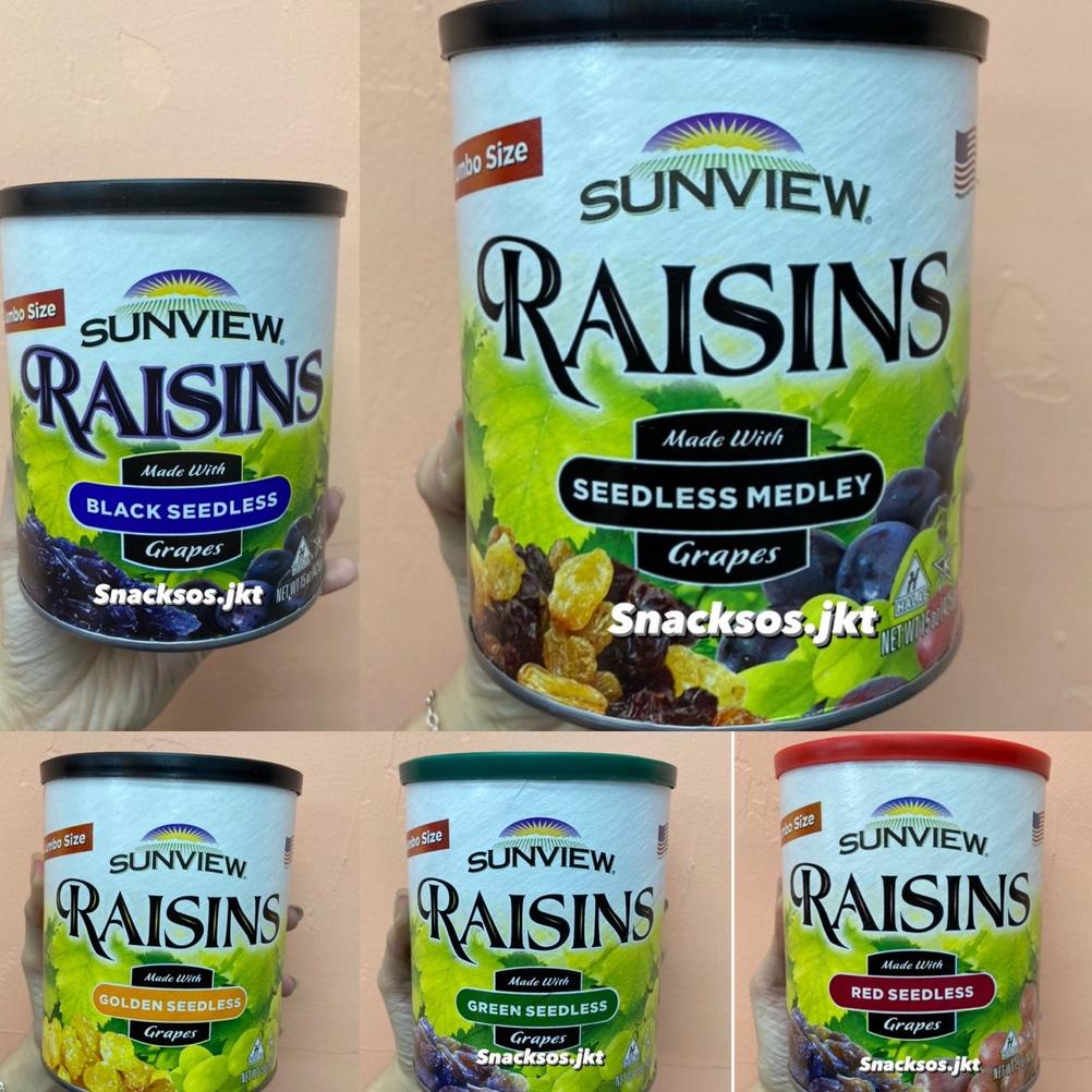 

SUNVIEW RAISIN GRAPE SEEDLESS MEDLEY / GREEN SEEDLESS / GOLDEN SEEDLESS / BLACK SEEDLESS / RED SEEDLESS - SUN VIEW RAISINS DRIED FRUIT Best Seller
