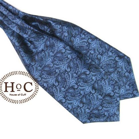 Houseofcuff  Dasi Ascot Tie ASCOT / CRAVAT TIE DARK BLUE
