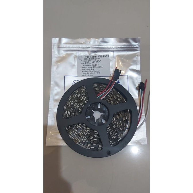 %%%%] Led Strip Flexible 5050 RGB Gerak WS 1903 24V 60 Led/M IP20 24 Volt