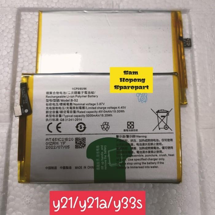 Vivo Y21 Y21A Y33S Batre Baterai Battery Batere Original B-S2 Best Seller