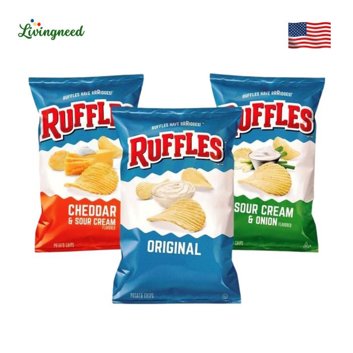 

Ruffles Potato Chips Original Sour Cream Onion Snack Import USA Best Seller