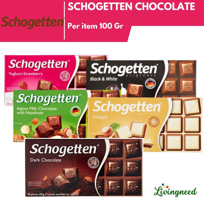 

Schogetten Alpine Milk Hazelnut Chocolate Bar 100g - Coklat Import Best Seller