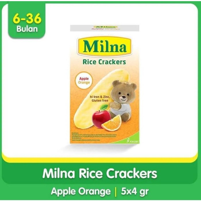 

Milna Rice Crackers APPLE ORANGE 20 gr