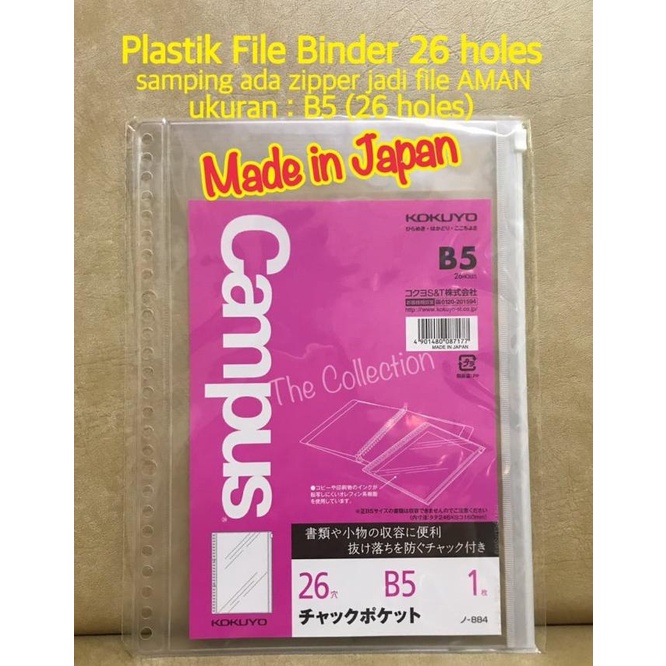 

Baru Atk522Ky 087177 Japan B5 Plastik Pelindung Kertas File Dgn Zipper 884 Original