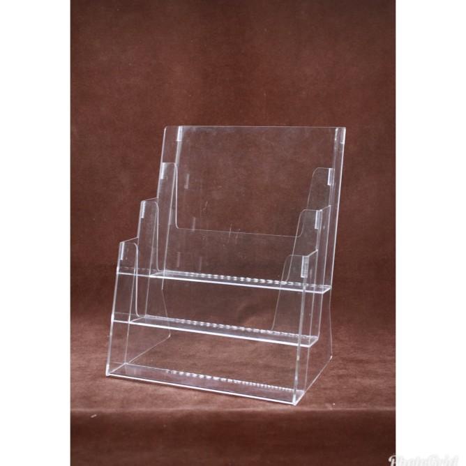 

Baru Acrylic Tempat Display Brosur Ukuran A4 3Susun Original