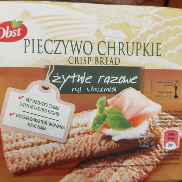 

Obst Rye wholemral crisp bread 125gr biscuits biskuit gandum