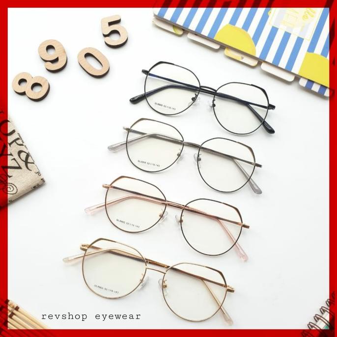 Frame Kacamata Wanita Stainless R8905 Free Lensa Minus