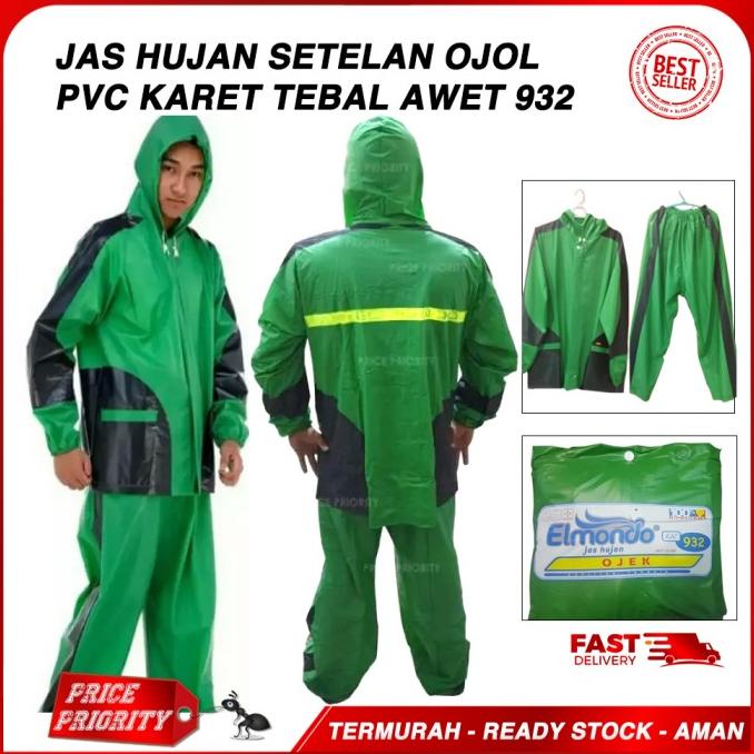 JAS HUJAN Setelan GOJEK GRAB Jaket Celana ELMONDO 932 Promo TERMURAH