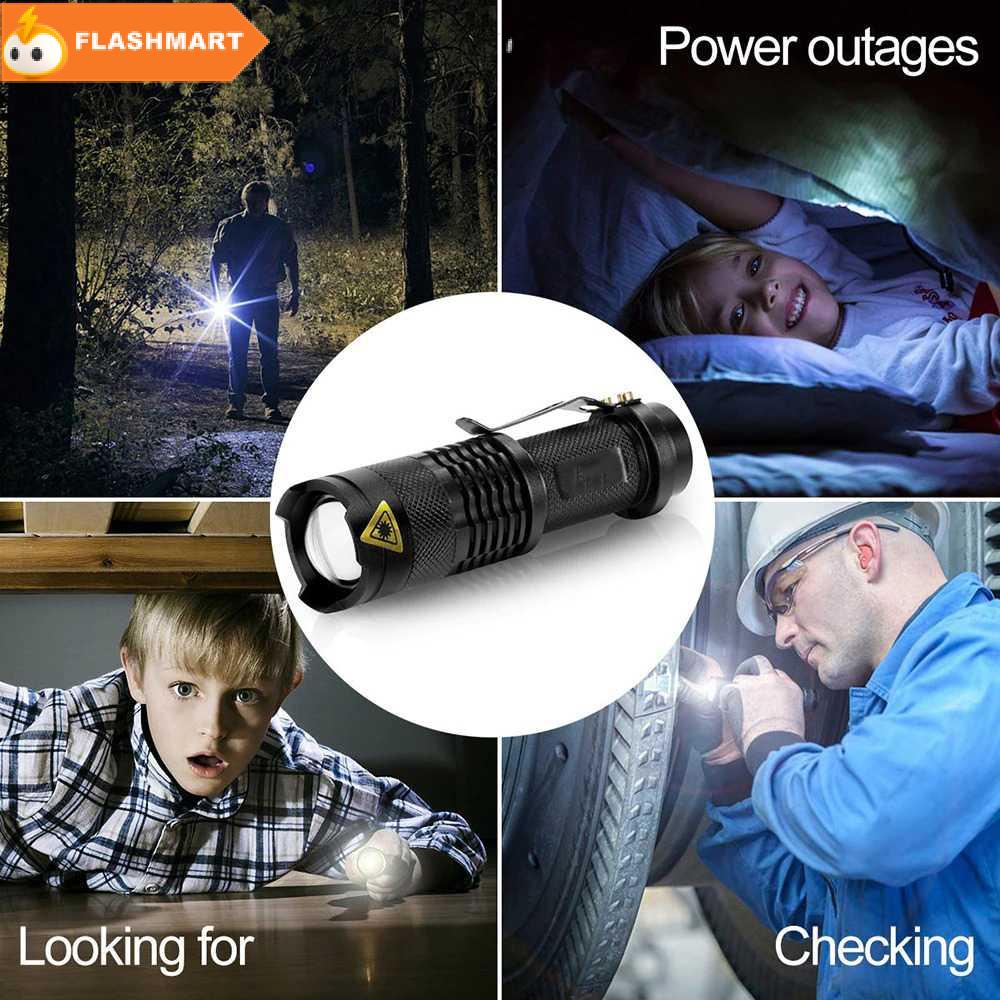 FLASHMART Senter LED Mini Flashlight USB Rechargerable XPE + COB - S-002