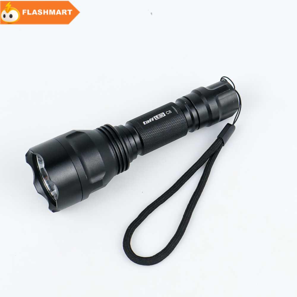 FLASHMART Paket Senter LED Cree Q5 + 1xBaterai + Charger + Box - C8