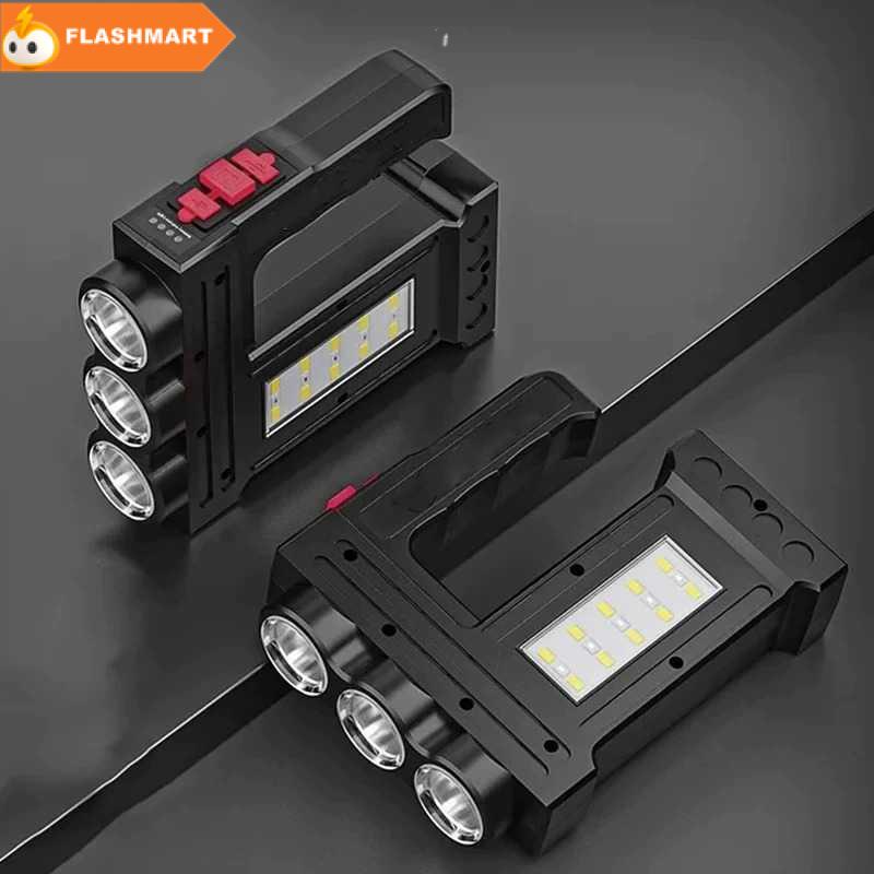 FLASHMART Senter LED Flashlight Torch USB Rechargeable 3 XPE COB - DT12