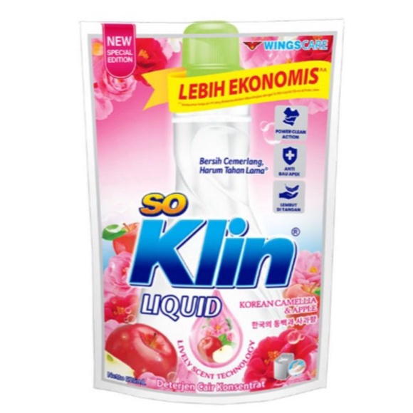 so klin liquid detergent cair 525ml