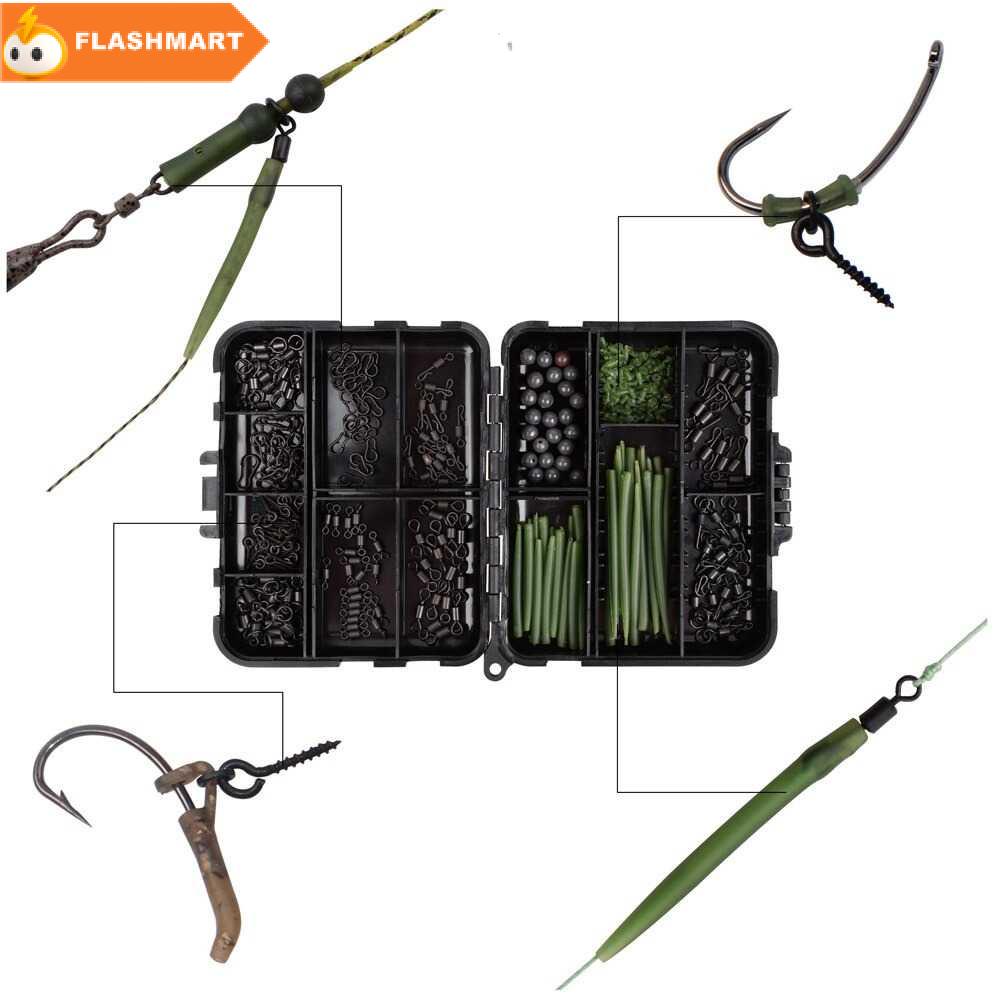 FLASHMART Shaddock Konektor Umpan Kail Pancing Set Carp Fishing Tackle 300 PCS - JYJ06