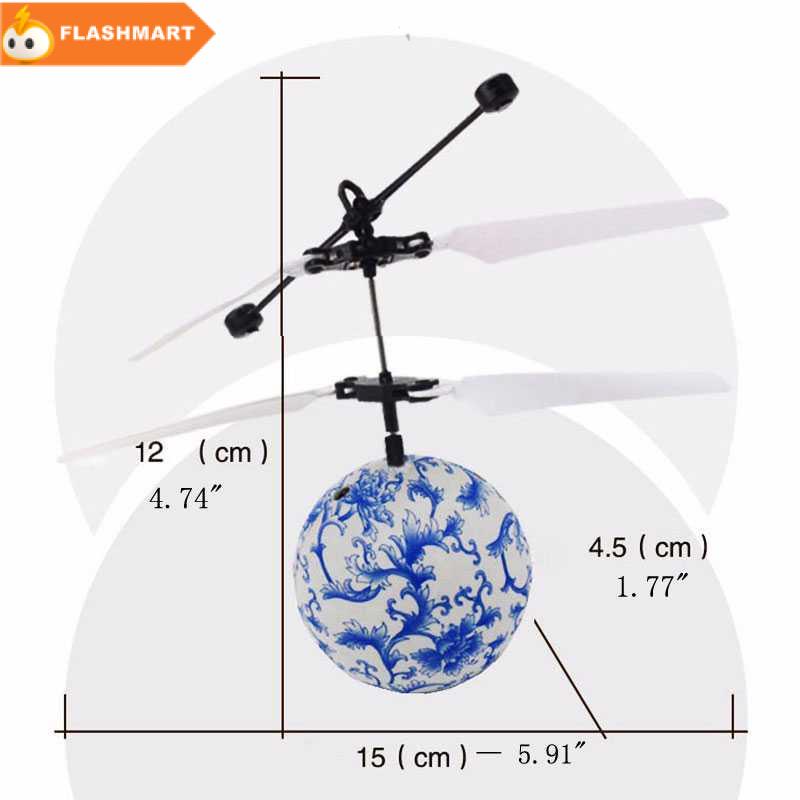 FLASHMART Mainan Flash Flying Disco Ball Hand Sensor Helicopter - JM-888