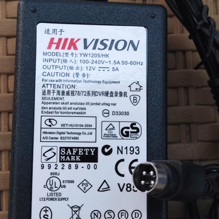 Adaptor Hikvision 12v 5A / Adaptor DVR hikvision