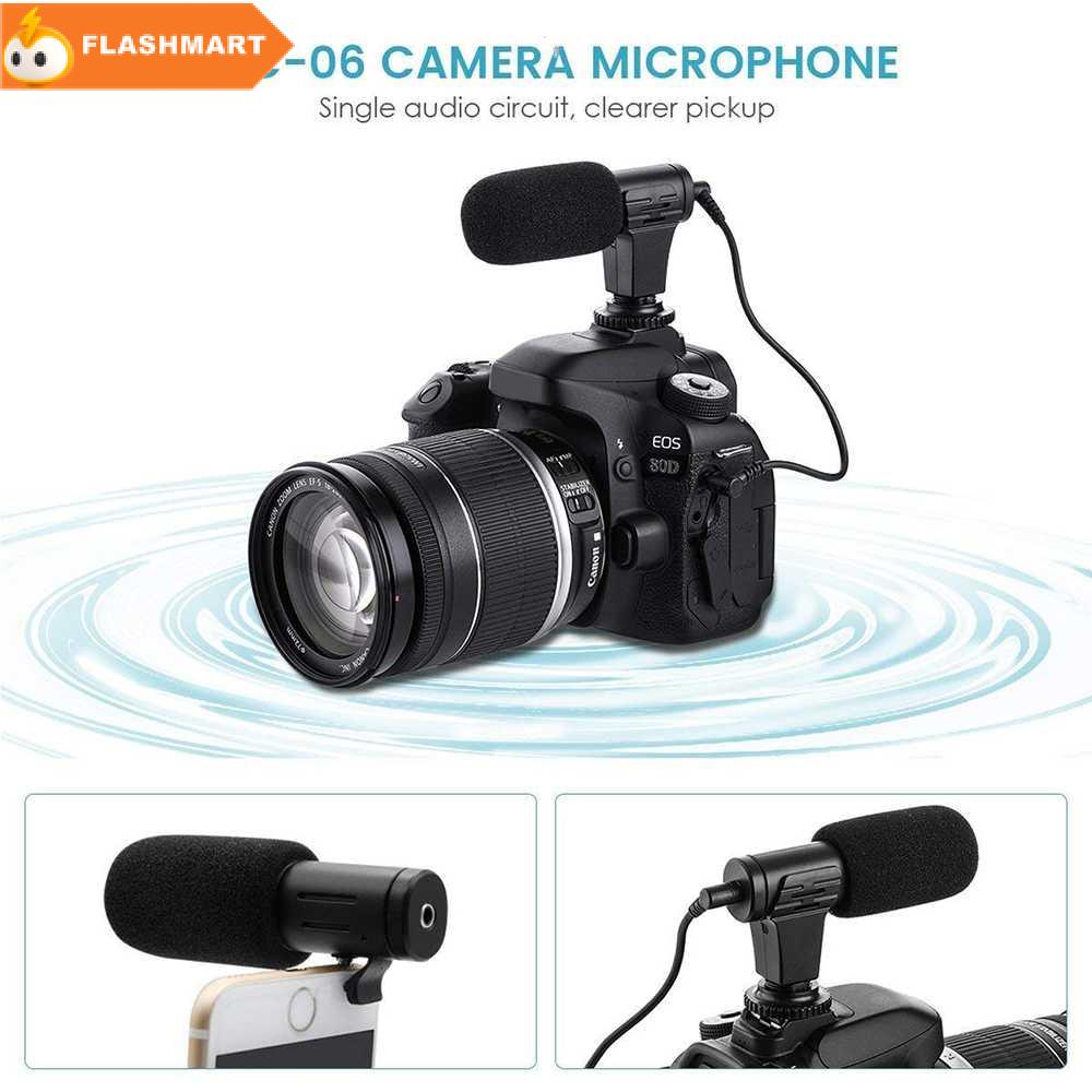 FLASHMART TaffSTUDIO Camera DSLR Shotgun Microphone 3.5mm - MIC-06