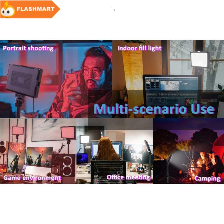 FLASHMART SLF Lampu Kamera Studio LED Portable Flat Panel Fill Light 15W - LPL-01
