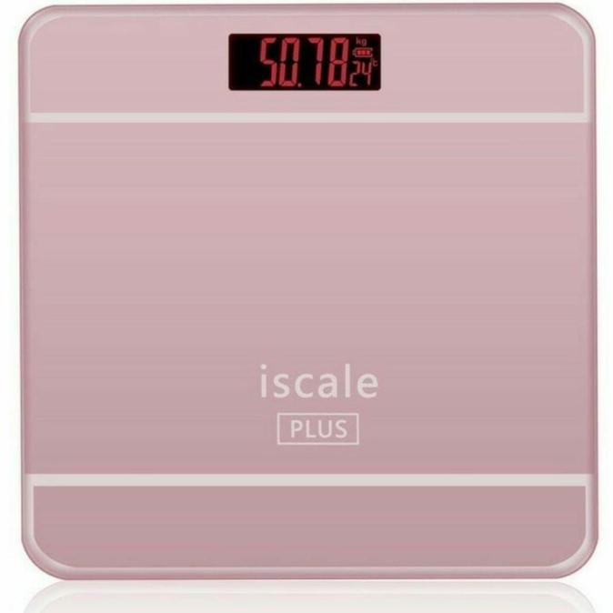 Timbangan badan digital Indikator suhu iscale plus