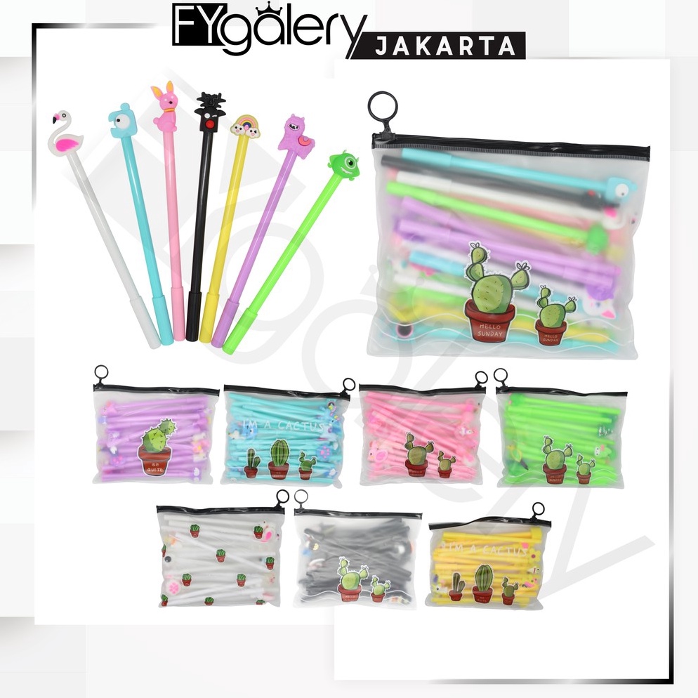 

Murah.. FYGALERYJAKARTA HL0078 Pena Karakter Set Pouch Isi 20 Pcs Tempat Pensil Transparan Zipper Bag 95