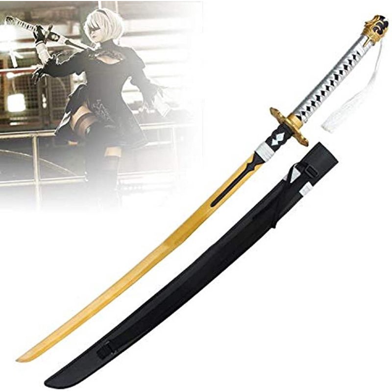 mainan katana kayu NIER automata 9S COSPLAY