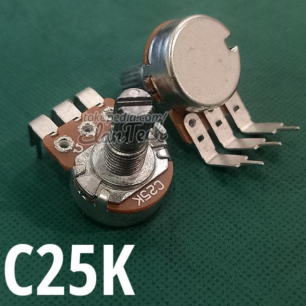 C25k Potensio Vertikal Mono Tuas Pendek Potensiometer 25kC Elan73c Berkualitas