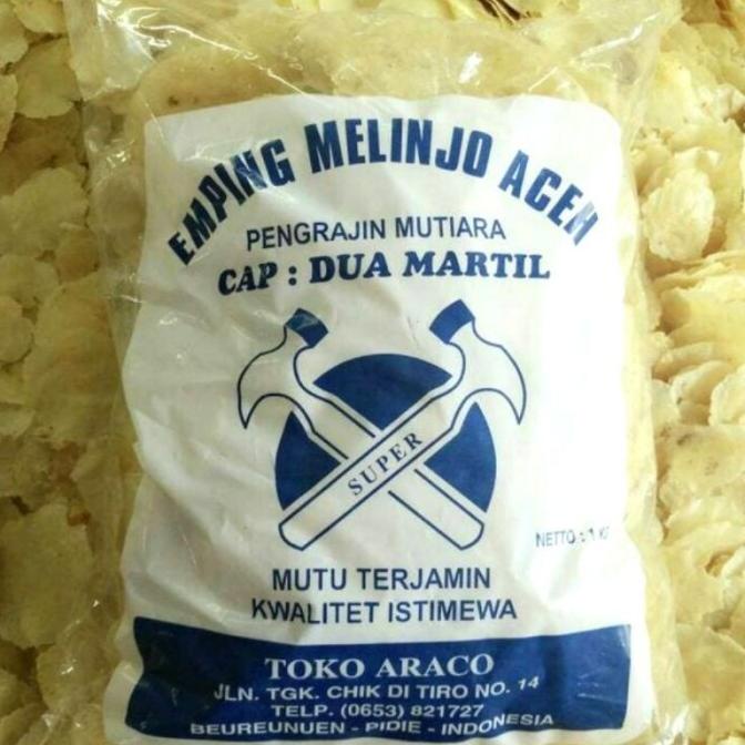 

] EMPING MELINJO Araco cap 2 martil ASLI ACEH 500gr