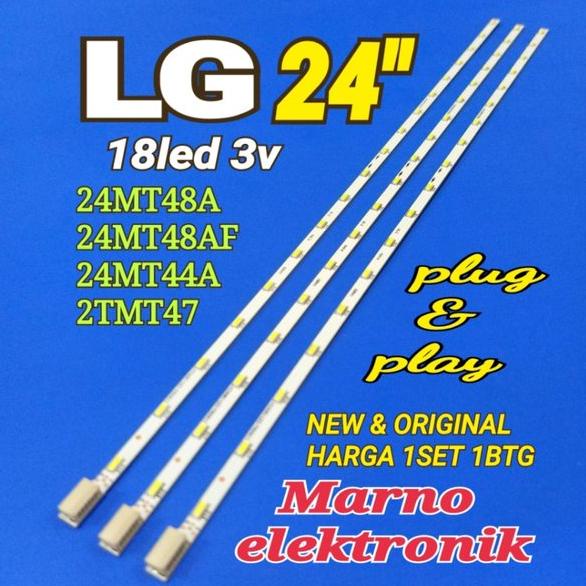 LAMPU BL BACKLIGHT LED STRIP TV LG 24IN 24MT48A 24MT48AF 24MT44A 24MT47A BL LIDI 24MT48 24MT44 24MT4