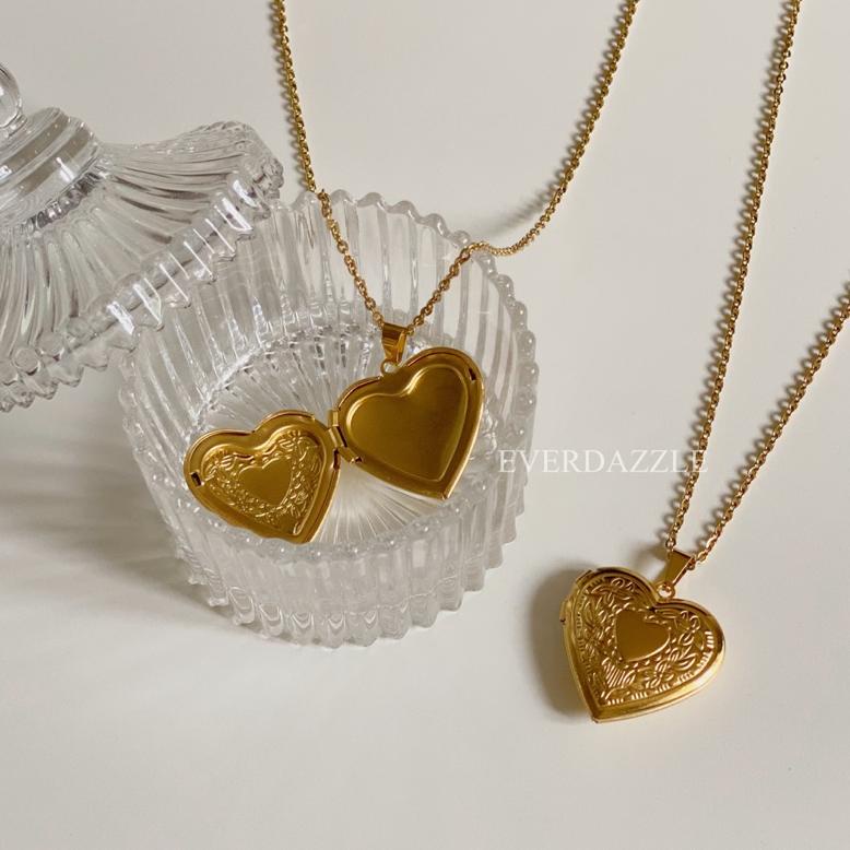NTA311 Everdazzle - GILMORE Heart Locket Necklace | coquette style necklace | ANTI KARAT +