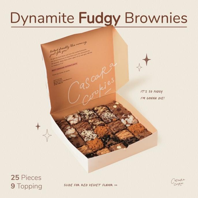 

Fudgy Brownies DYNAMITE 19x19cm 25 pcs Lotus, Marble Cheese, Oreo,dll