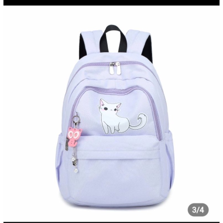 Tas Ransel Wanita Tas Ransel Sekolah Motif Kucing Tas Backpack Sekolah