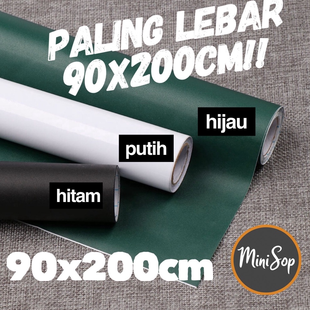 

QZWNI Stiker Papan tulis Whiteboard Blackboard Spidol Kapur tempel hitam putih hijau 60 x 200 CM - 90 X 200 CM Terlaris (ノ